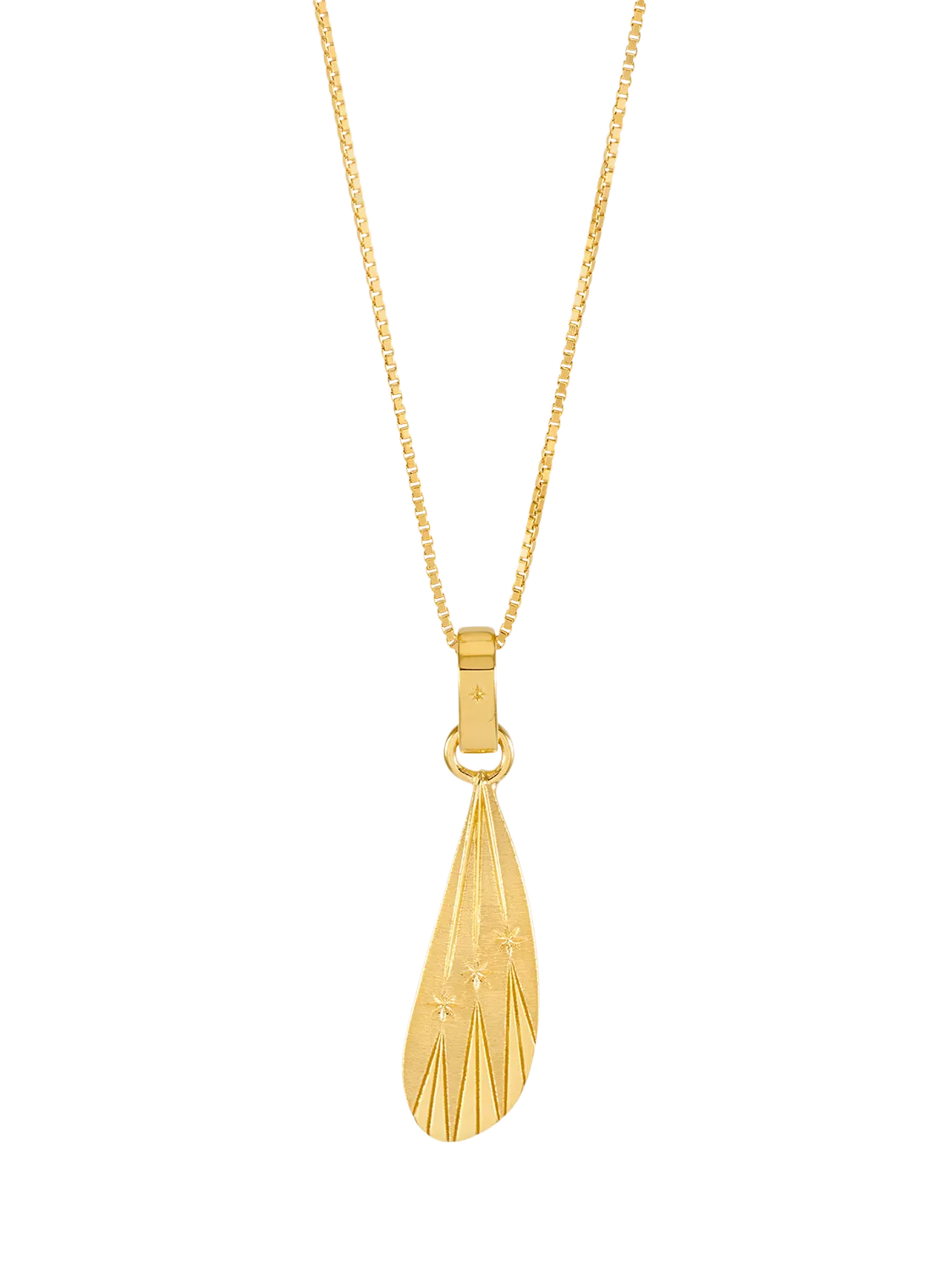 Rachel Jackson London Dreamcatcher Celestial Wing Necklace, Gold