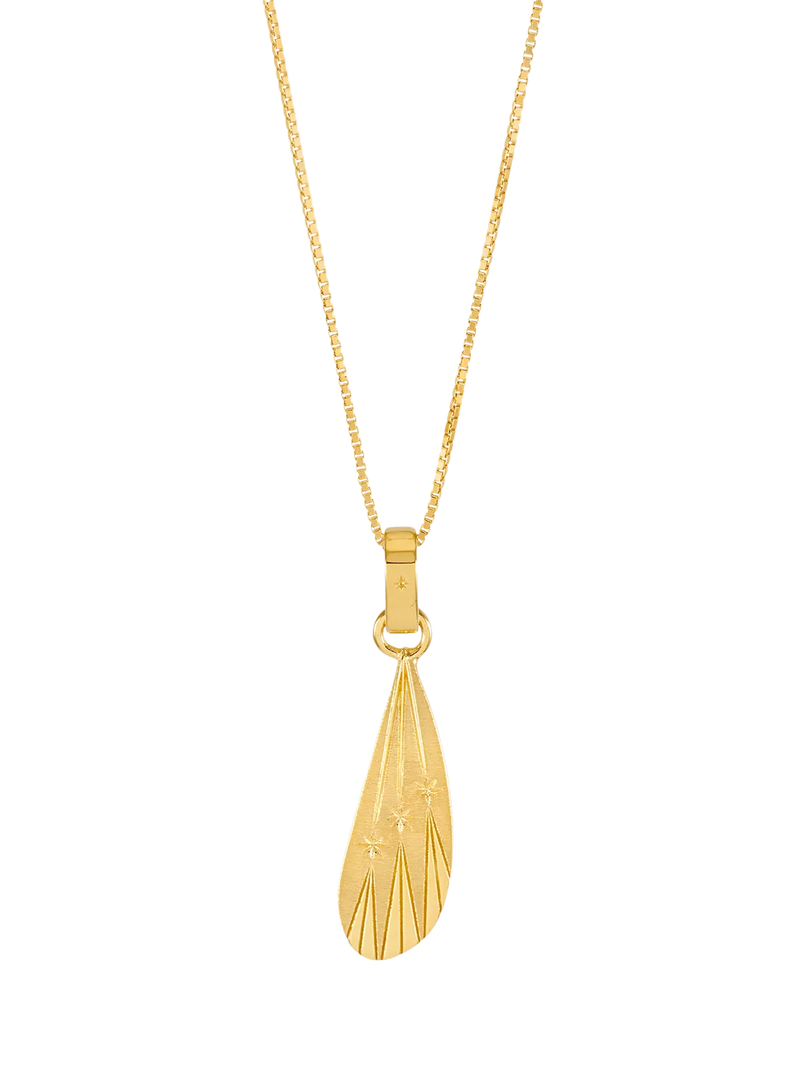 Rachel Jackson London Dreamcatcher Celestial Wing Necklace, Gold