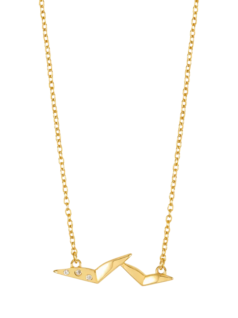 Rachel Jackson London Dreamcatcher Bird Necklace gold, imported from the UK