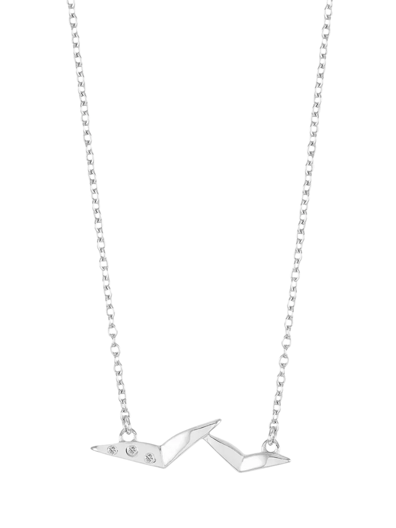 Rachel Jackson London Dreamcatcher Bird Necklace Silver, imported from the UK