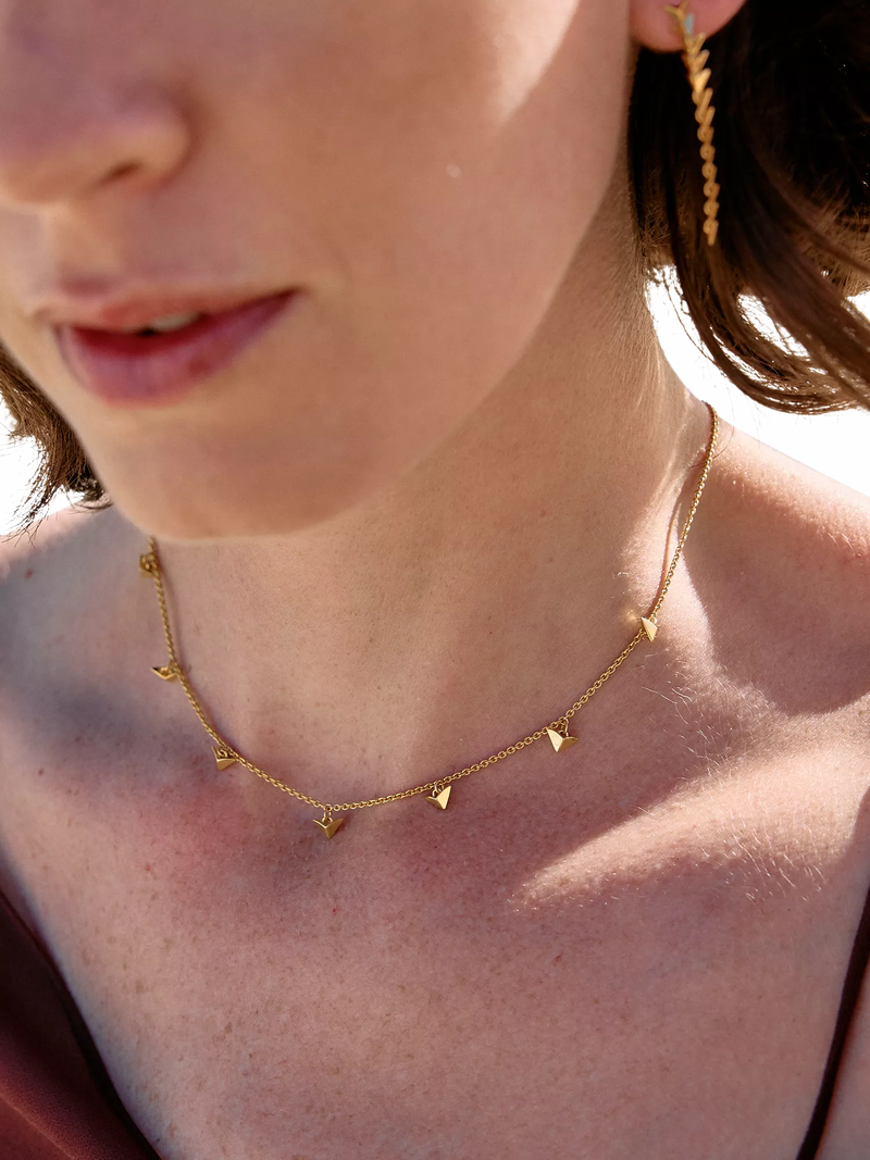 Rachel Jackson London dreamcatcher bird choker necklace gold, imported from the UK