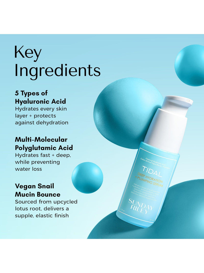 Sunday Riley Tidal plumping serum 30ml, imported from the UK