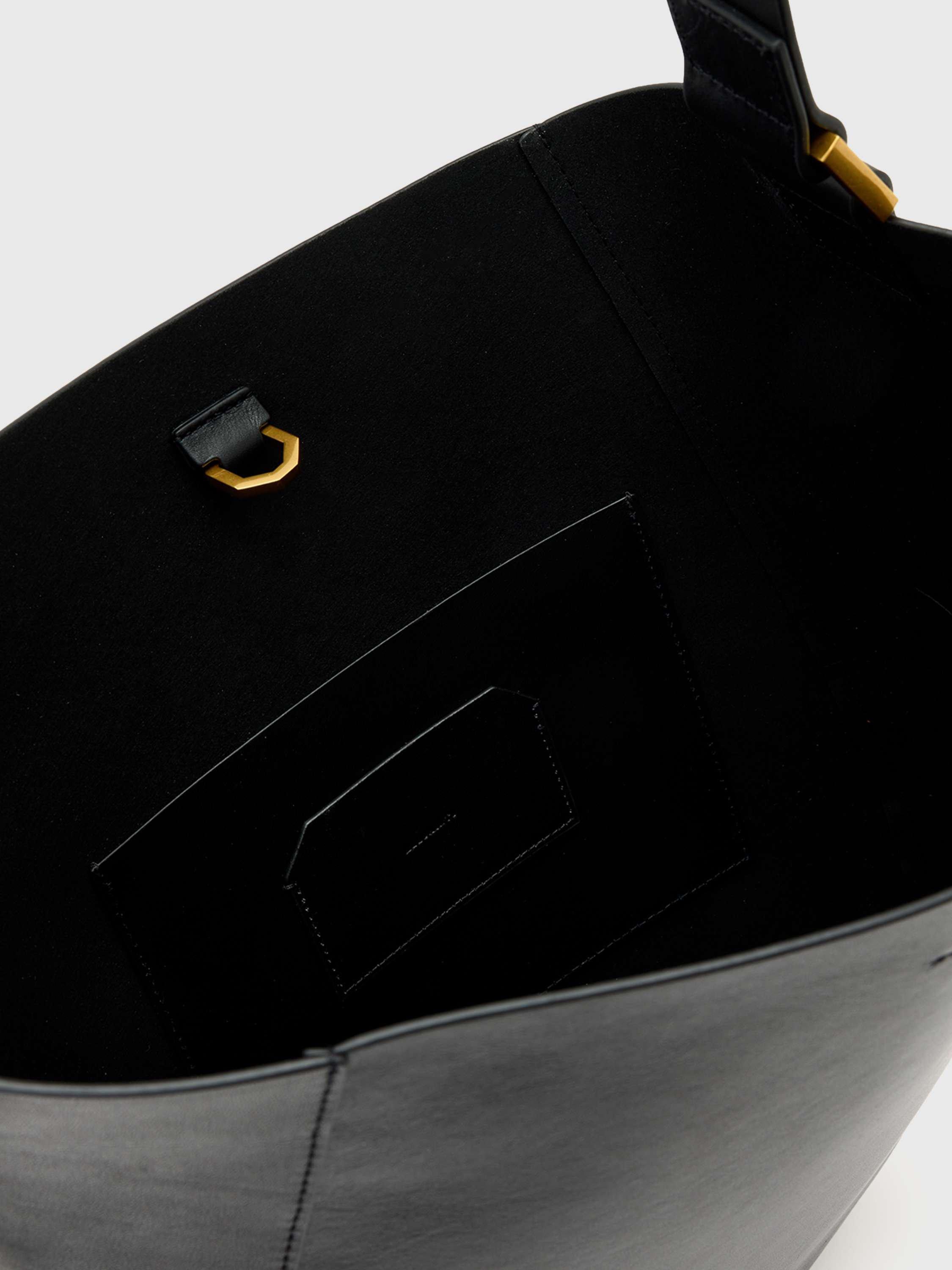 AllSaints Luna leather hobo bag in black - British product