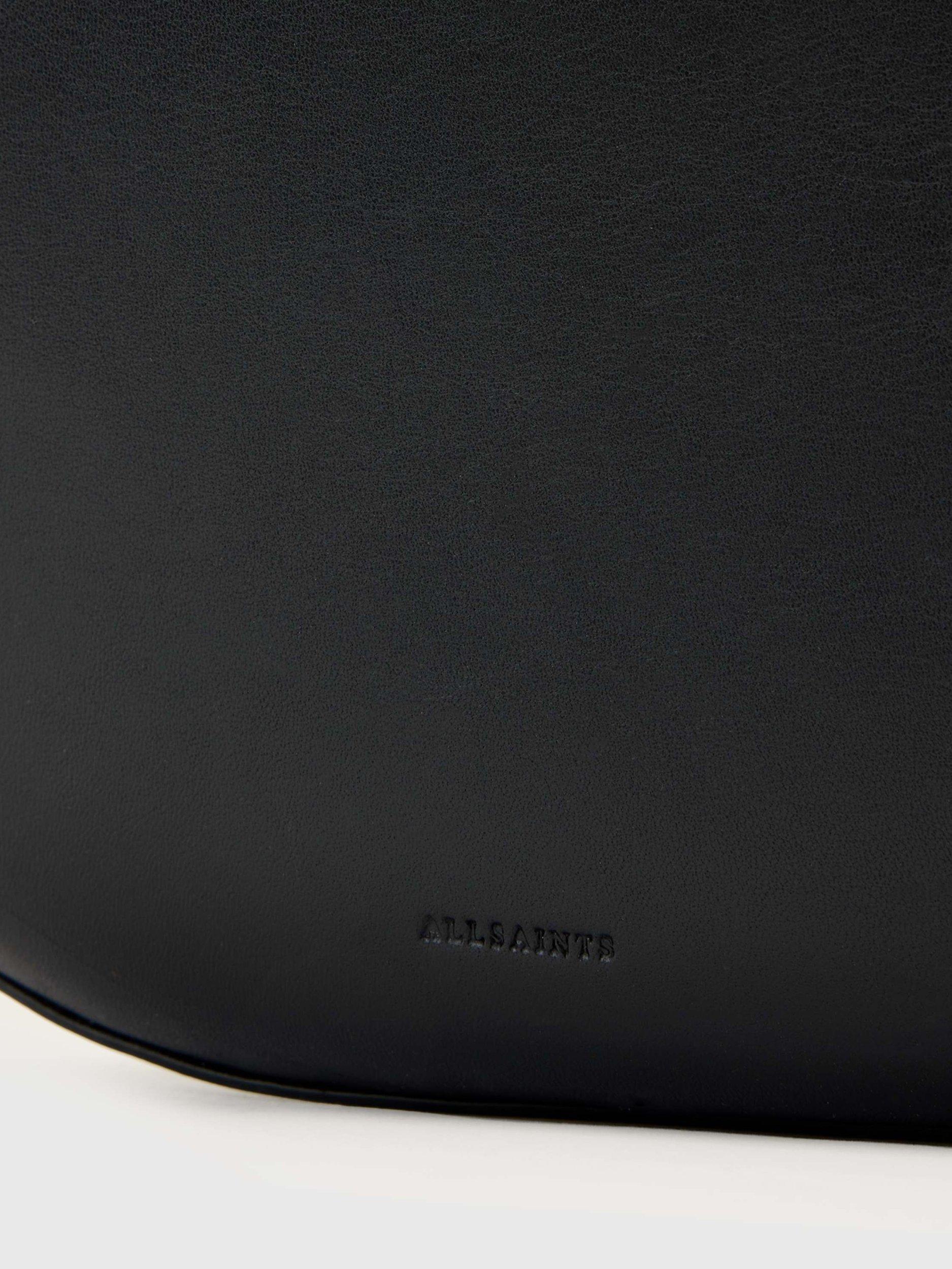AllSaints Luna leather hobo bag in black - British product
