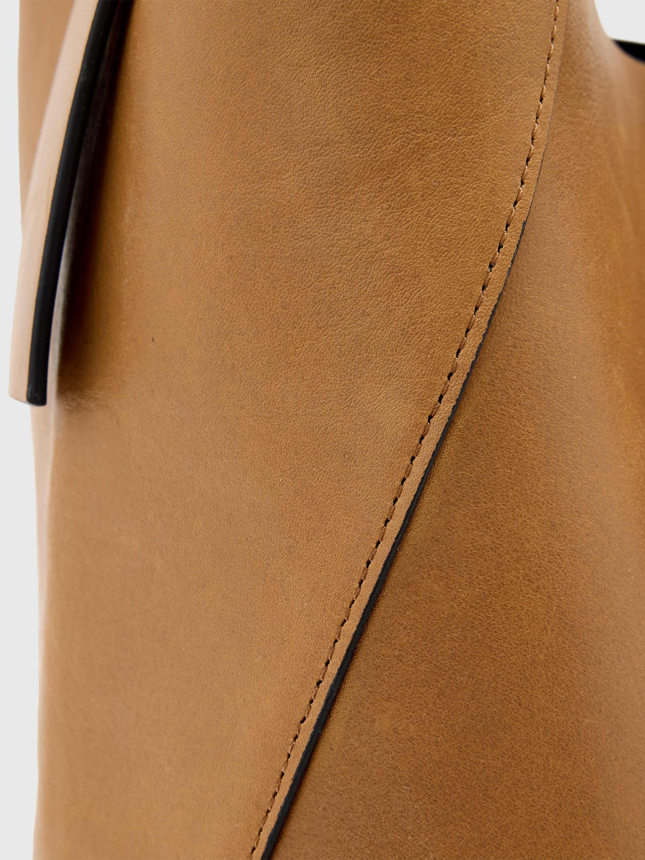 AllSaints Luna Hobo leather shoulder bag brown, imported from the UK