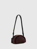 AllSaints Rosalie Arc crossbody bag red suede (British brand)