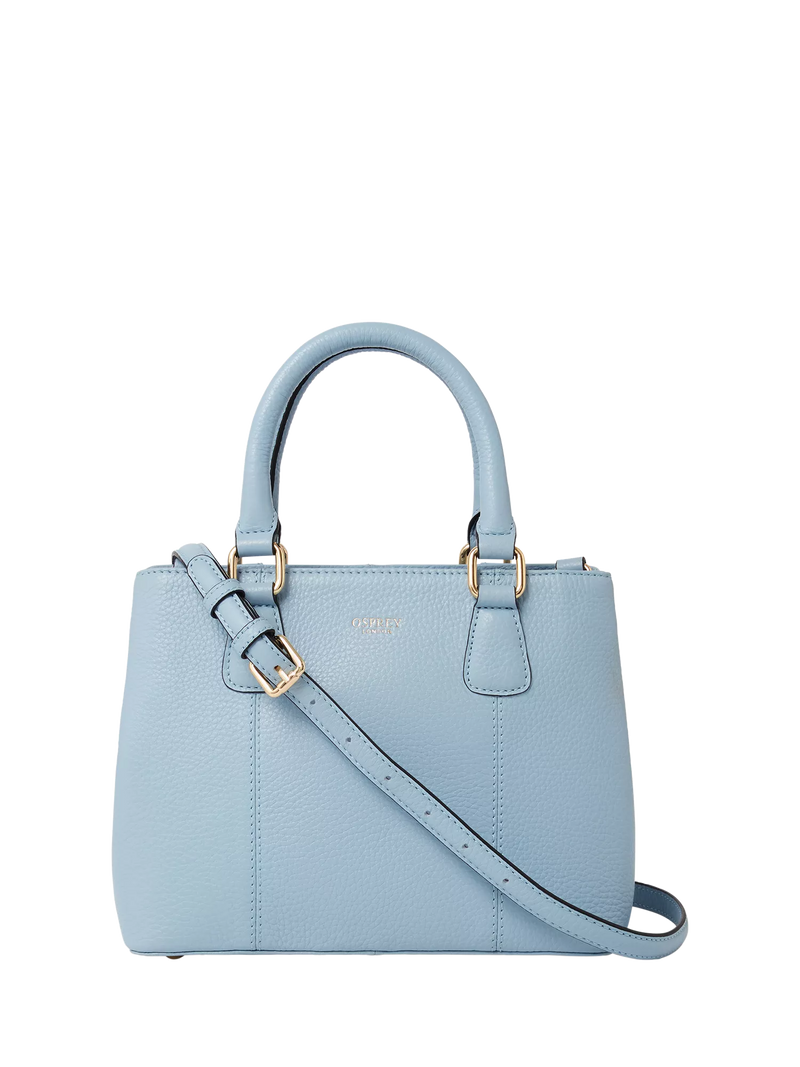 Osprey London The Adaline Mini Leather Grab Bag, Celestial Blue