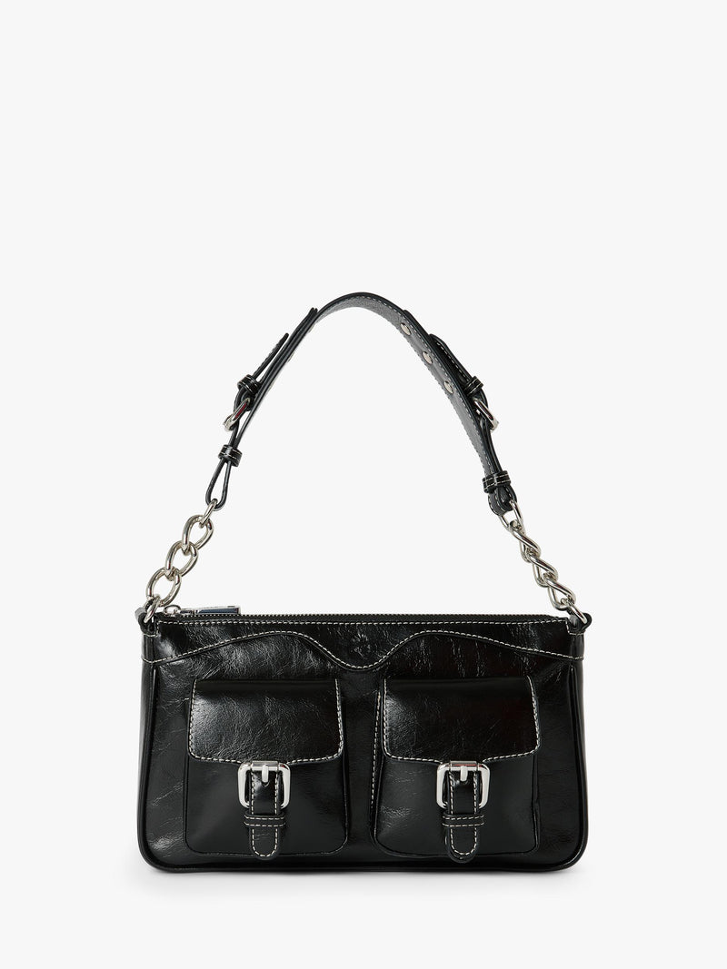 OSPREY LONDON Cali leather shoulder bag, imported from the UK