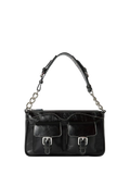 OSPREY LONDON Cali Leather Shoulder Bag, Black