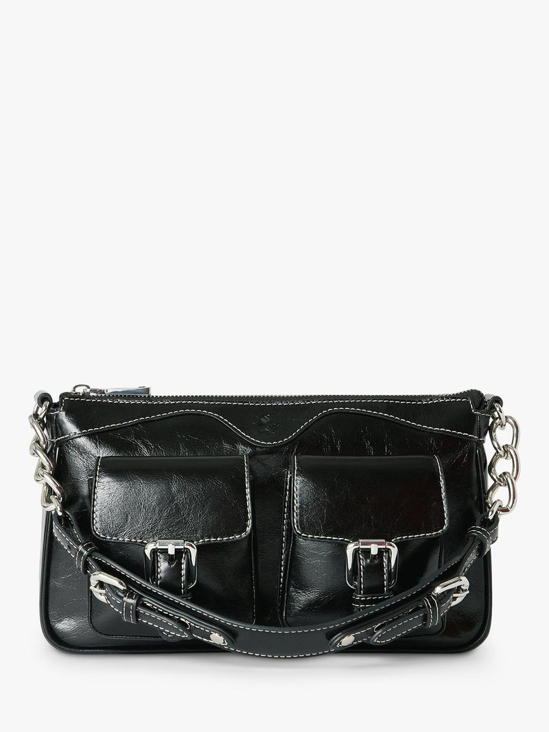 OSPREY LONDON Cali leather shoulder bag, imported from the UK