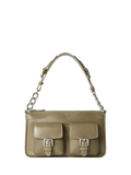 OSPREY LONDON Cali Leather Shoulder Bag, Taupe