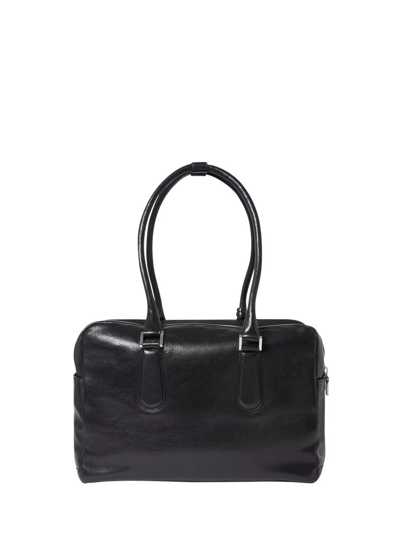 OSPREY LONDON High Flyer leather shoulder bag in black - British product