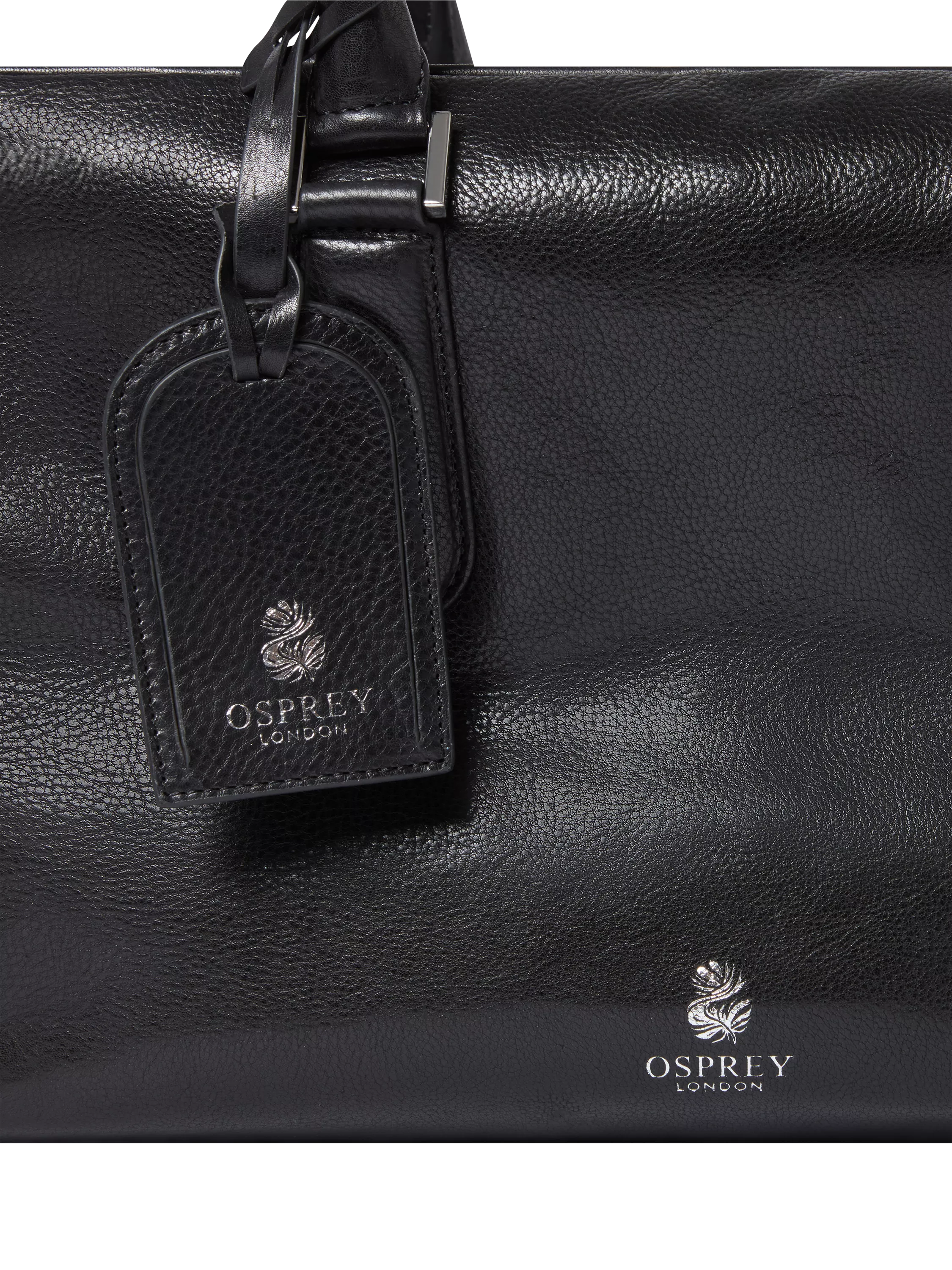 OSPREY LONDON High Flyer leather shoulder bag in black - British product