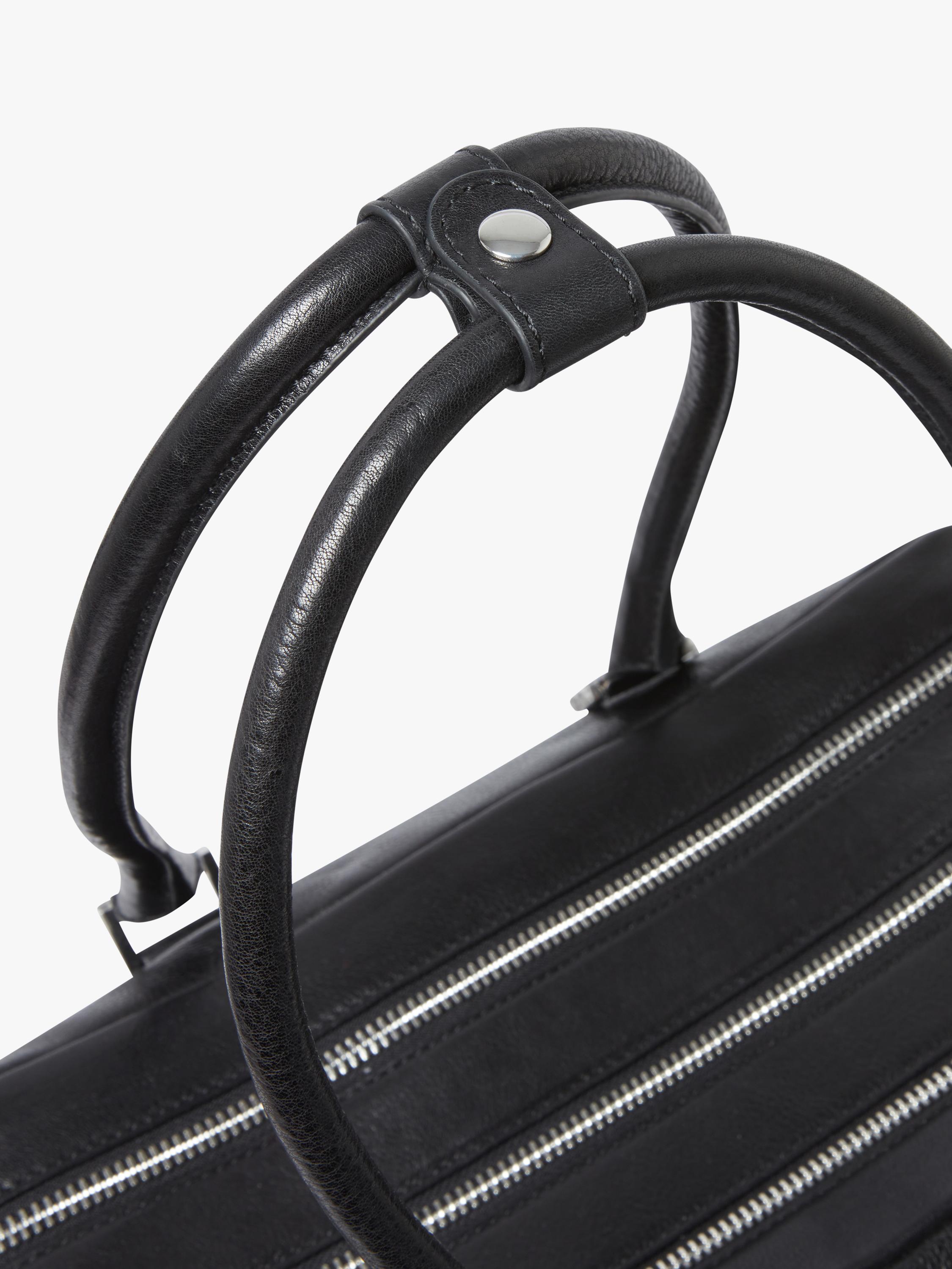 OSPREY LONDON High Flyer leather shoulder bag in black - British product