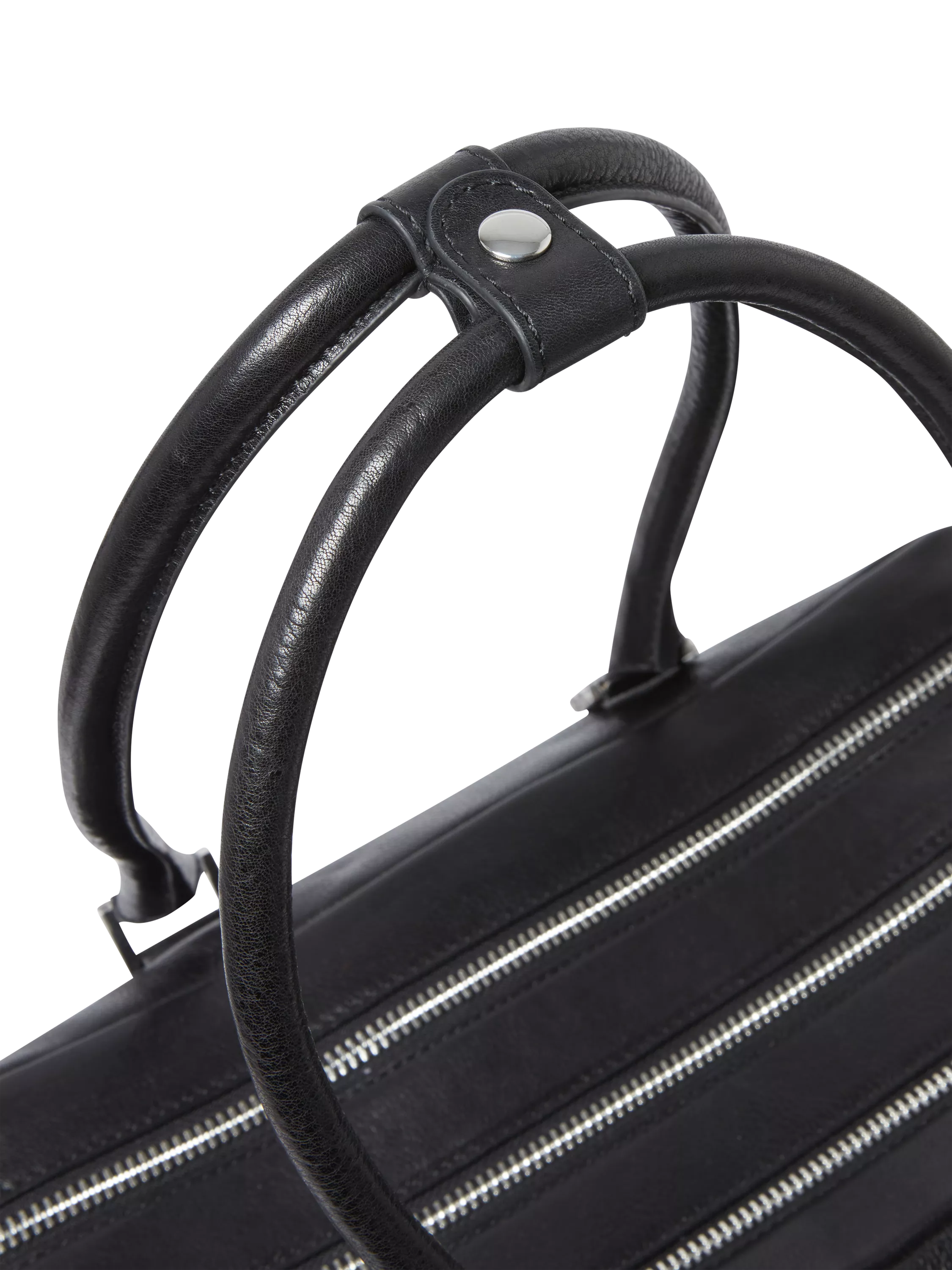 OSPREY LONDON High Flyer leather shoulder bag in black - British product