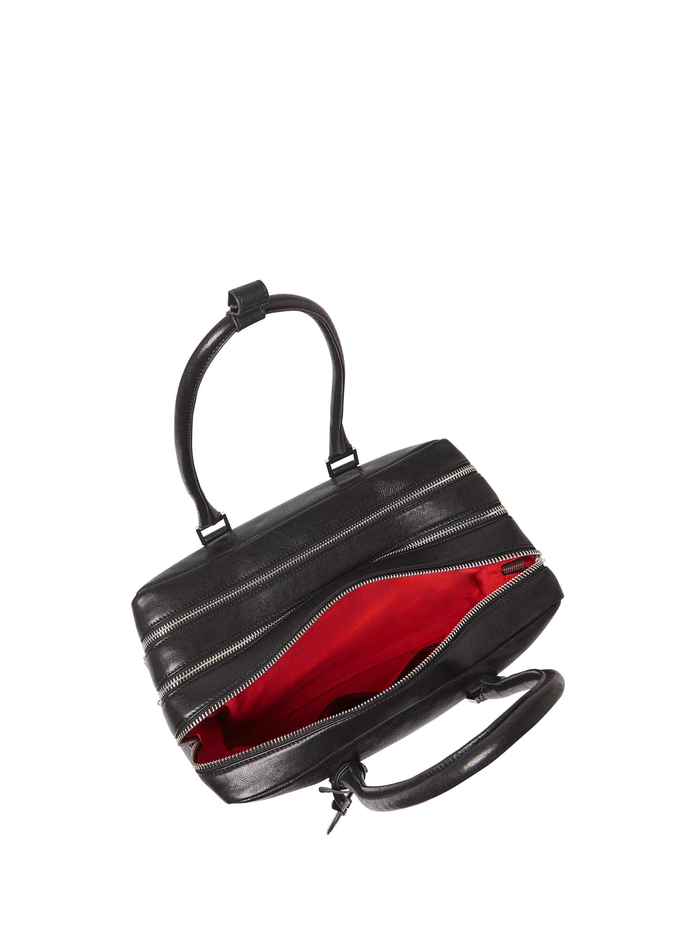 OSPREY LONDON High Flyer leather shoulder bag in black - British product