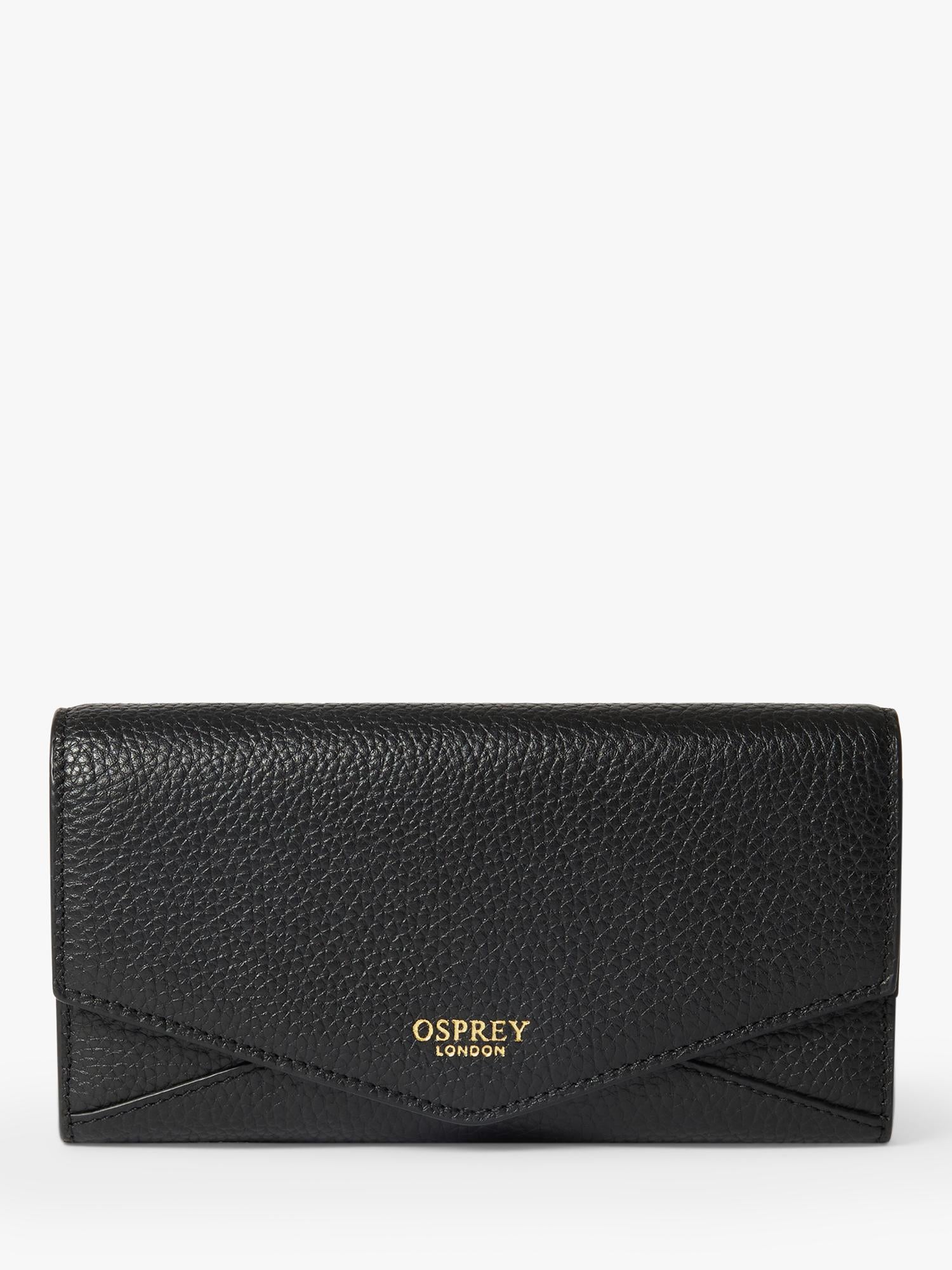 OSPREY LONDON Core Medium Leather Zip Matinee Purse - British product