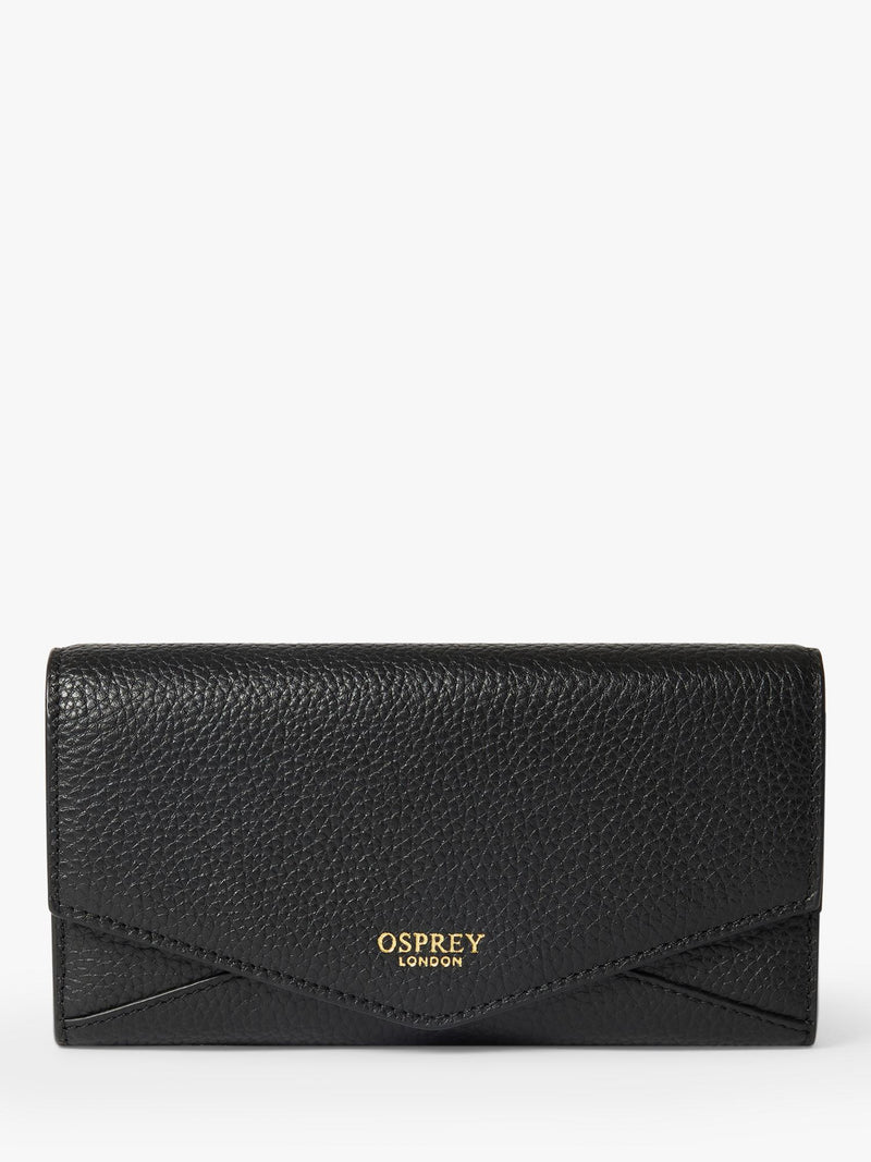 OSPREY LONDON Core Medium Leather Zip Matinee Purse - British product