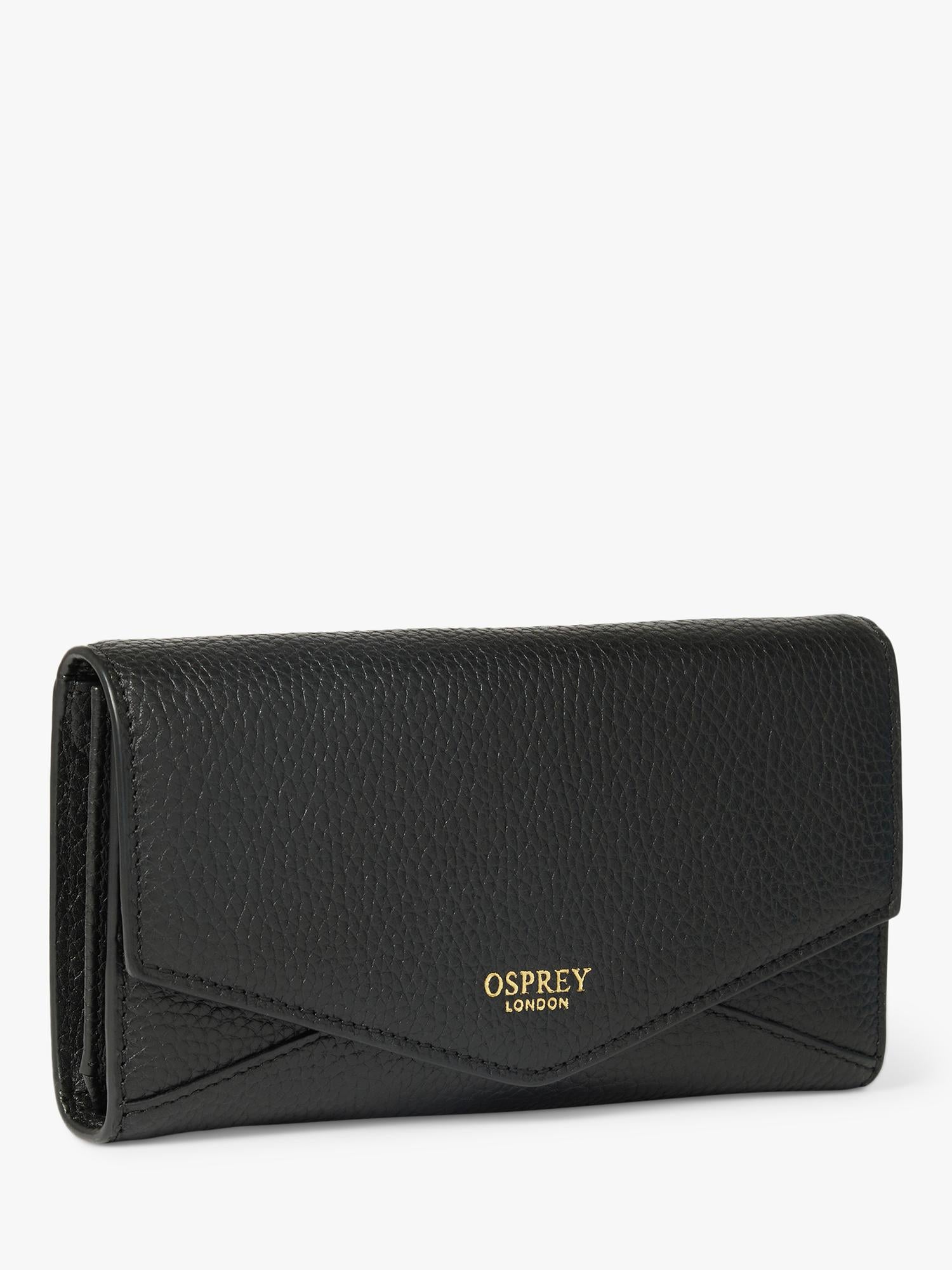 OSPREY LONDON Core Medium Leather Zip Matinee Purse - British product