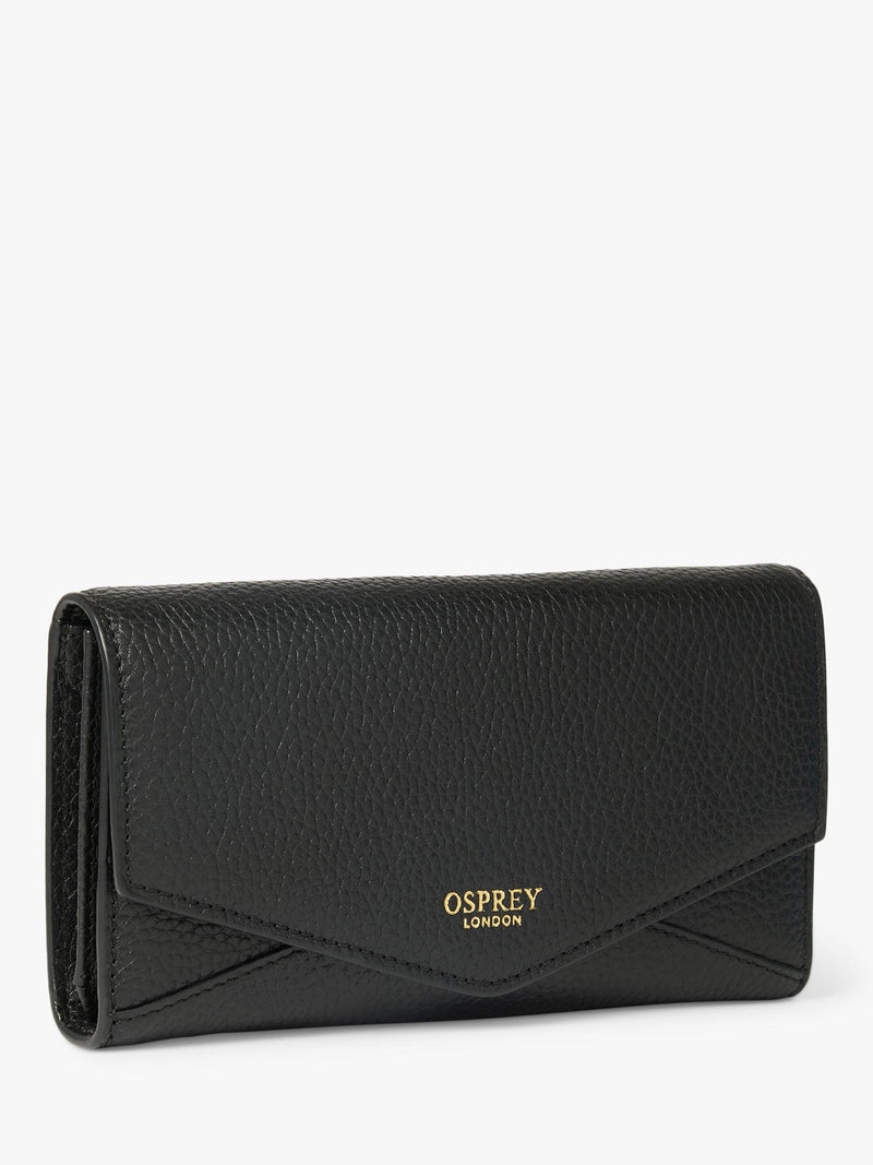 OSPREY LONDON Core Medium Leather Zip Matinee Purse - British product