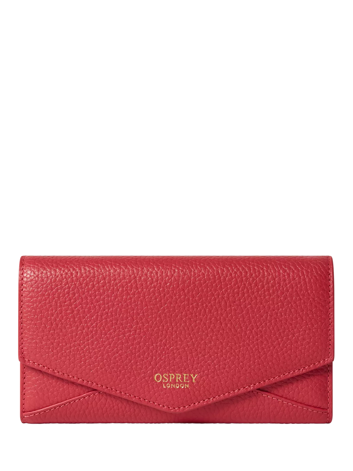 OSPREY LONDON Core Medium Leather Zip Matinee Purse, Rosewood