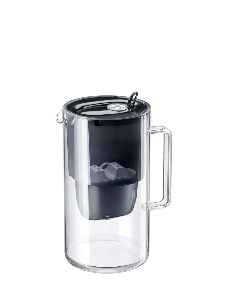 Aquaphor glass water filter jug black 2.5L, imported from the UK