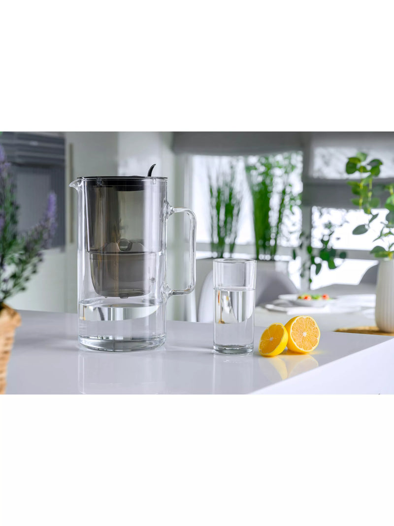 Aquaphor glass water filter jug black 2.5L, imported from the UK