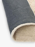 West Elm rounded wool rug hand tufted sand - British product