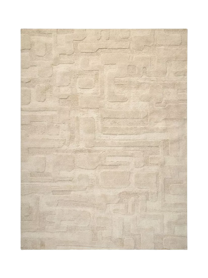 West Elm Rounded Wool Rug, Sand, 152 x 244 cm