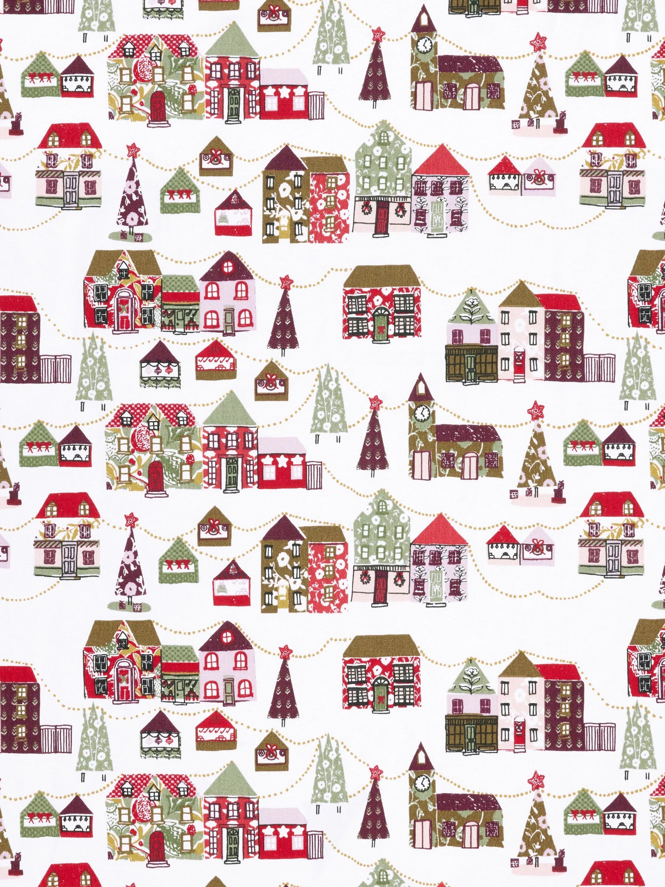 John Lewis Christmas Village oilcloth tablecloth, imported from the UK