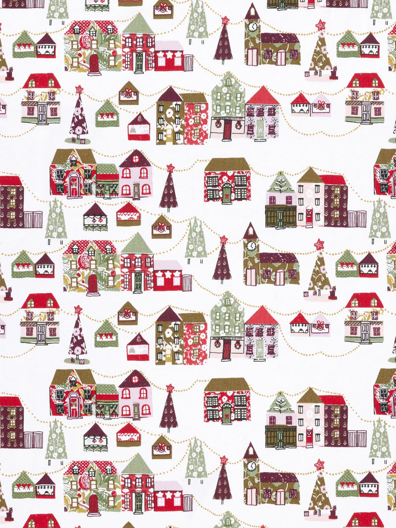 John Lewis Christmas Village oilcloth tablecloth, imported from the UK