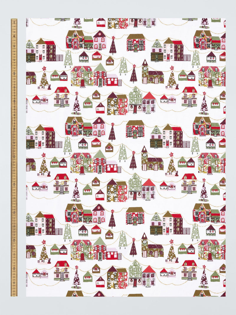 John Lewis Christmas Village oilcloth tablecloth, imported from the UK
