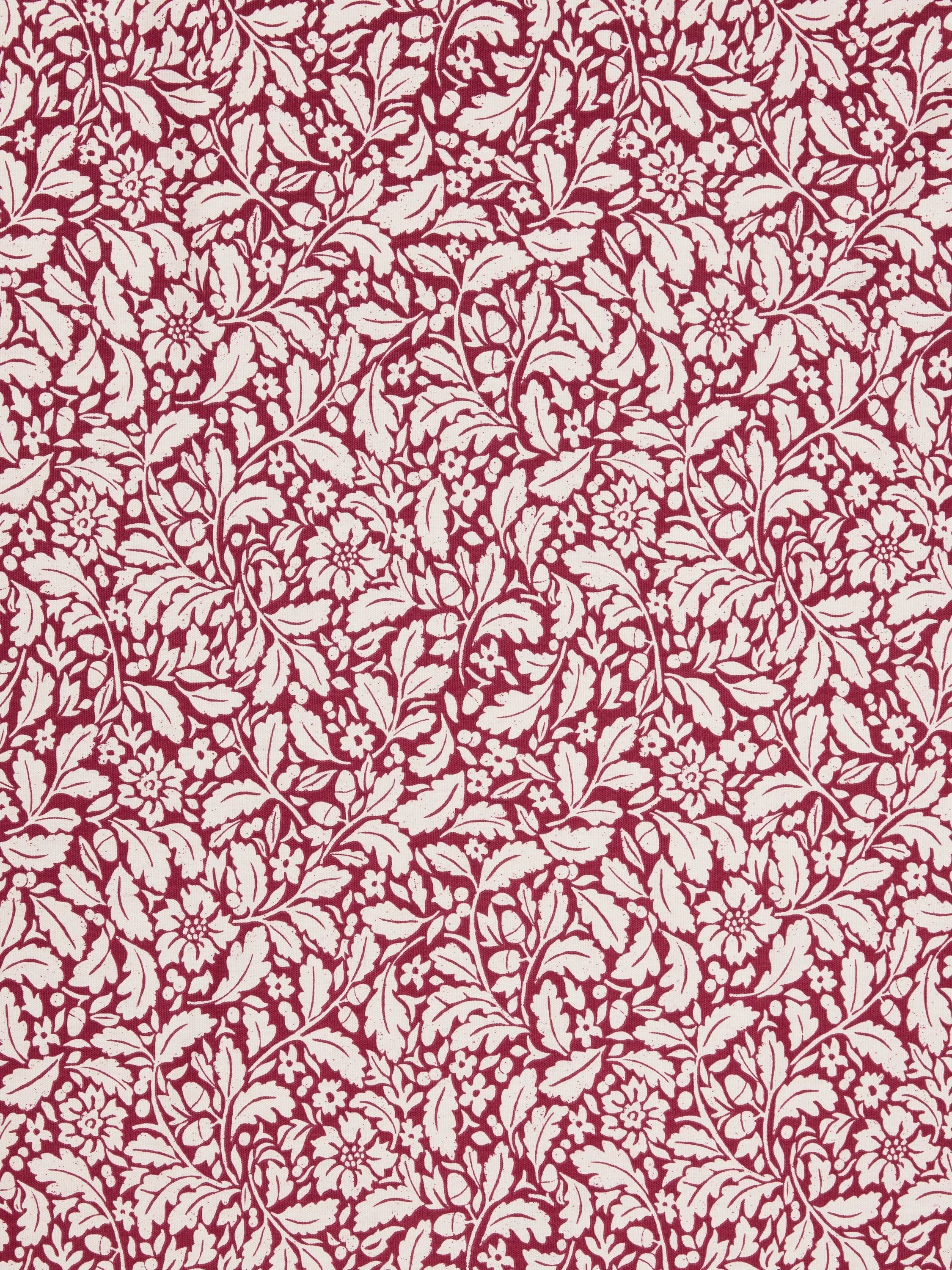 John Lewis Heritage Floral oilcloth tablecloth fabric Merlot Red (British brand)