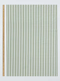John Lewis ticking stripe oilcloth fabric avocado, imported from the UK