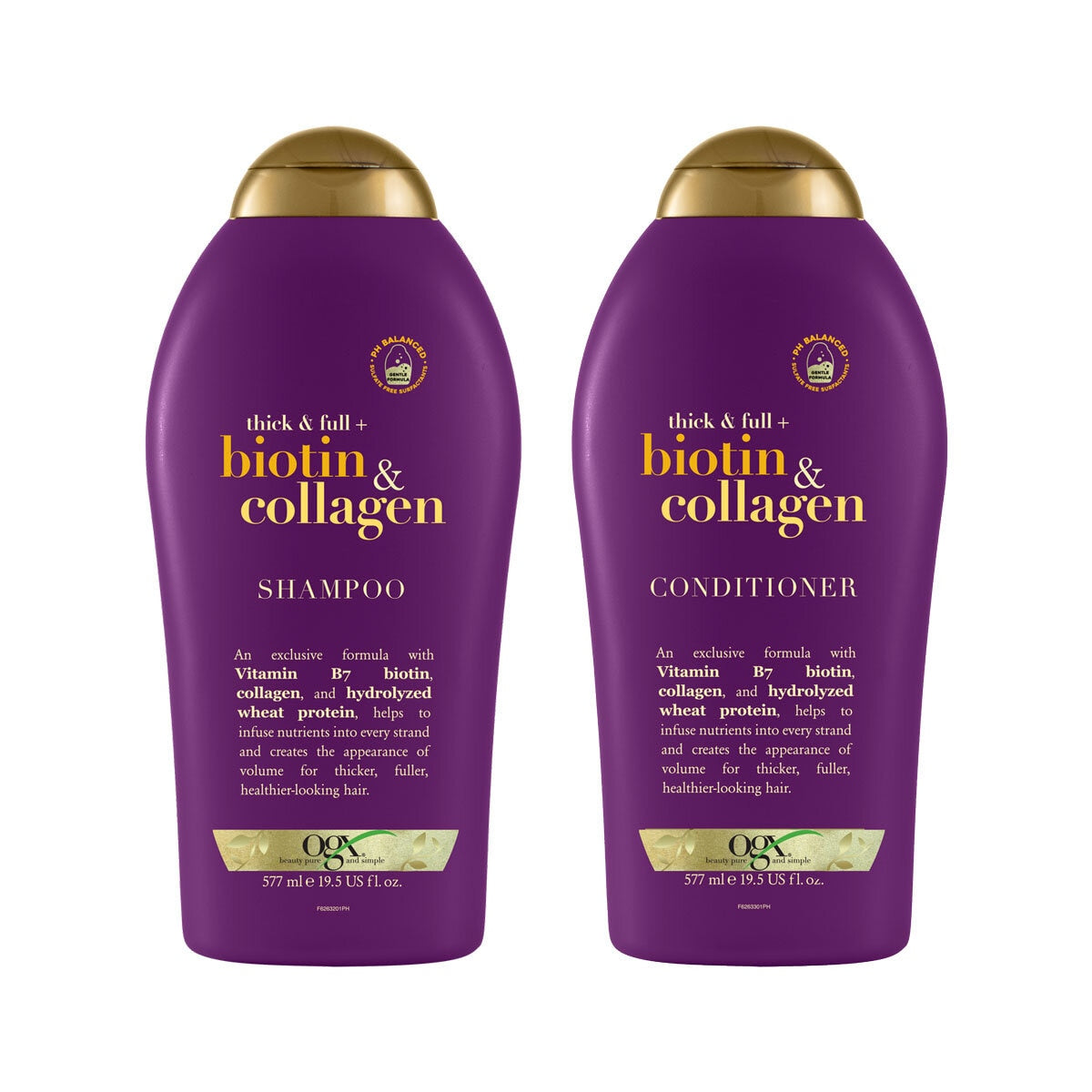 OGX Biotin & Collagen haircare set 2x577ml, imported from the UK