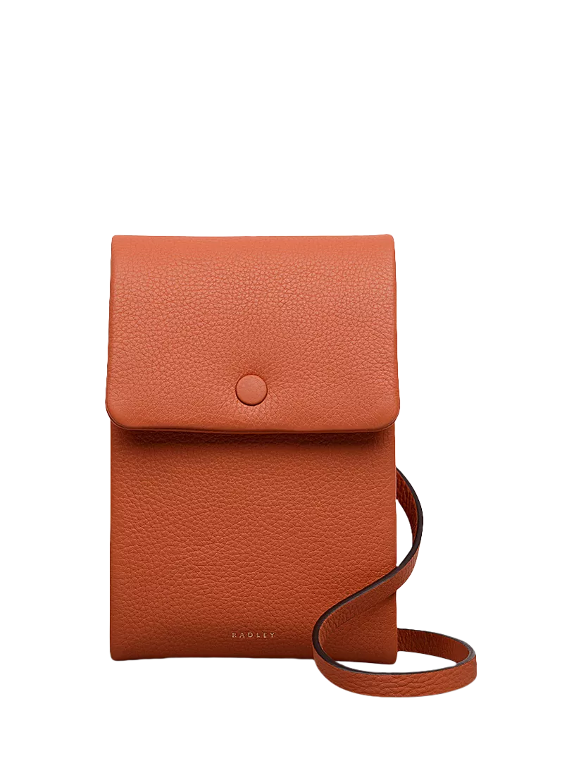 Radley Mallow Street Leather Phone Cross Body Bag, Terracotta, One Size