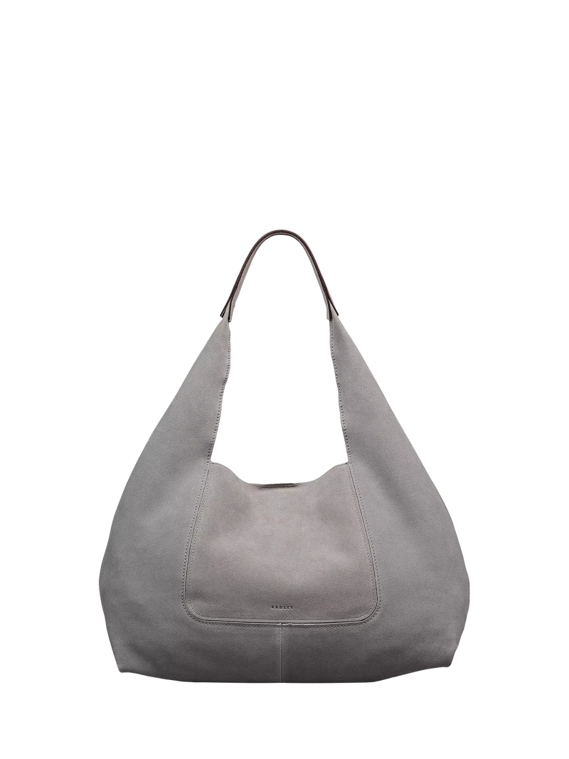 Radley Maudie suede shoulder bag in Steel, UK version