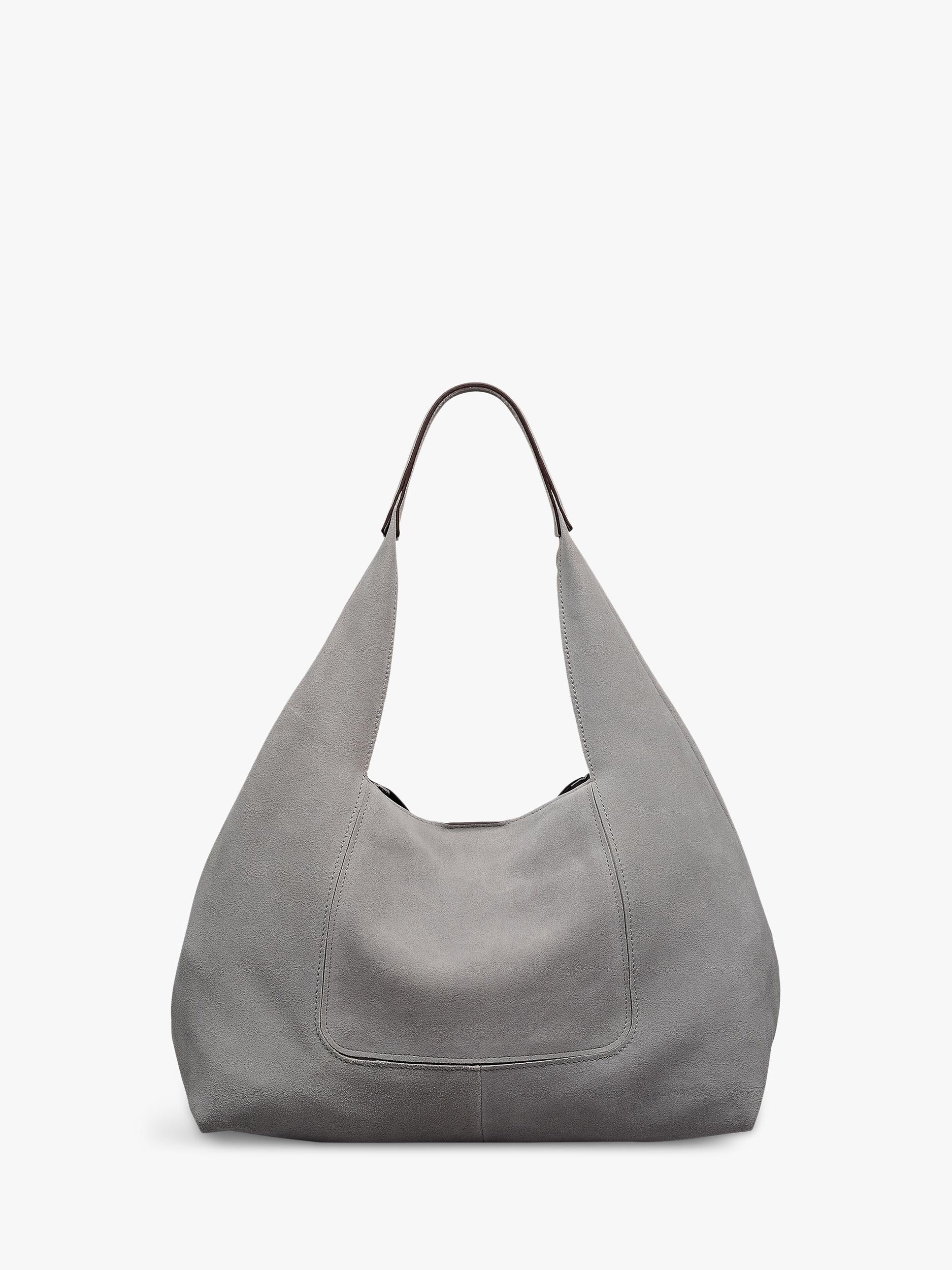 Radley Maudie suede shoulder bag in Steel, UK version