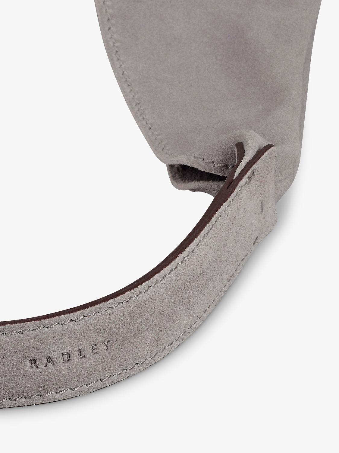 Radley Maudie suede shoulder bag in Steel, UK version