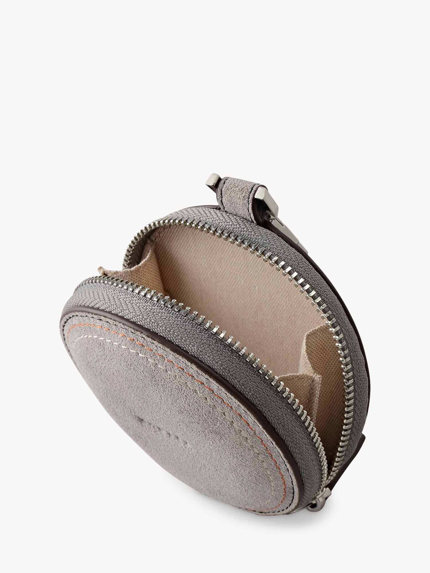 Radley steel suede coin purse, 8.5cm - British product