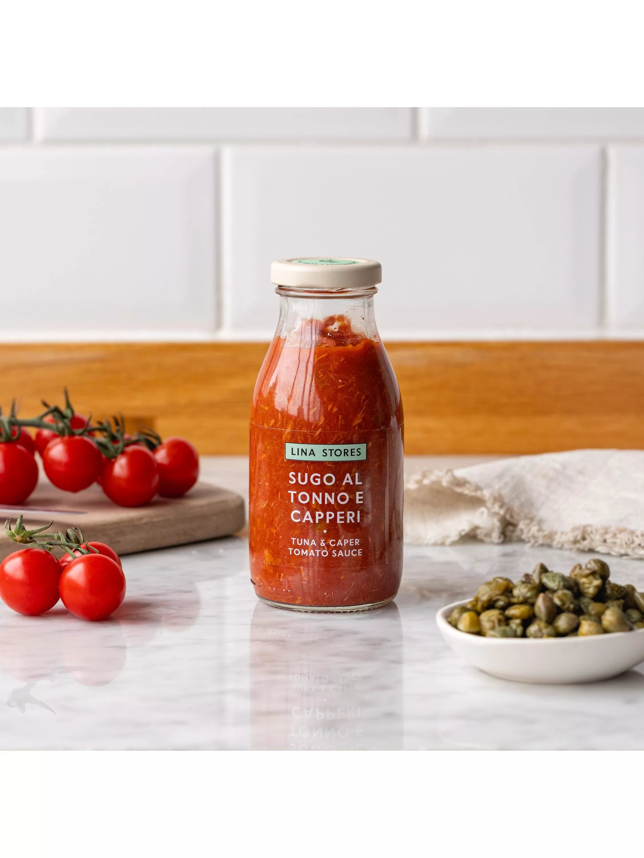 Lina Stores tuna and capers tomato sauce 230g (British brand)