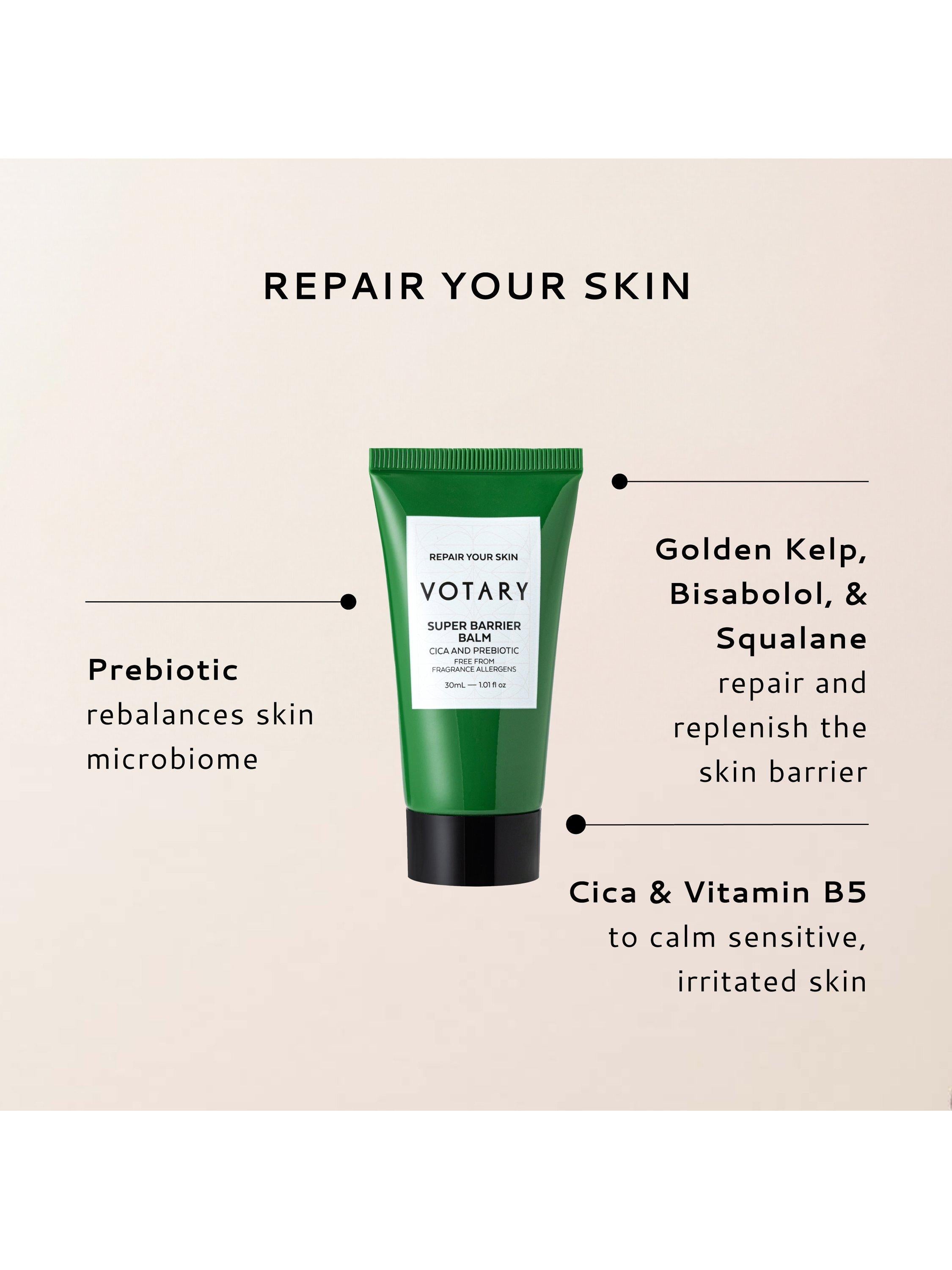 Votary barrier balm cica and prebiotic 30ml (British brand)