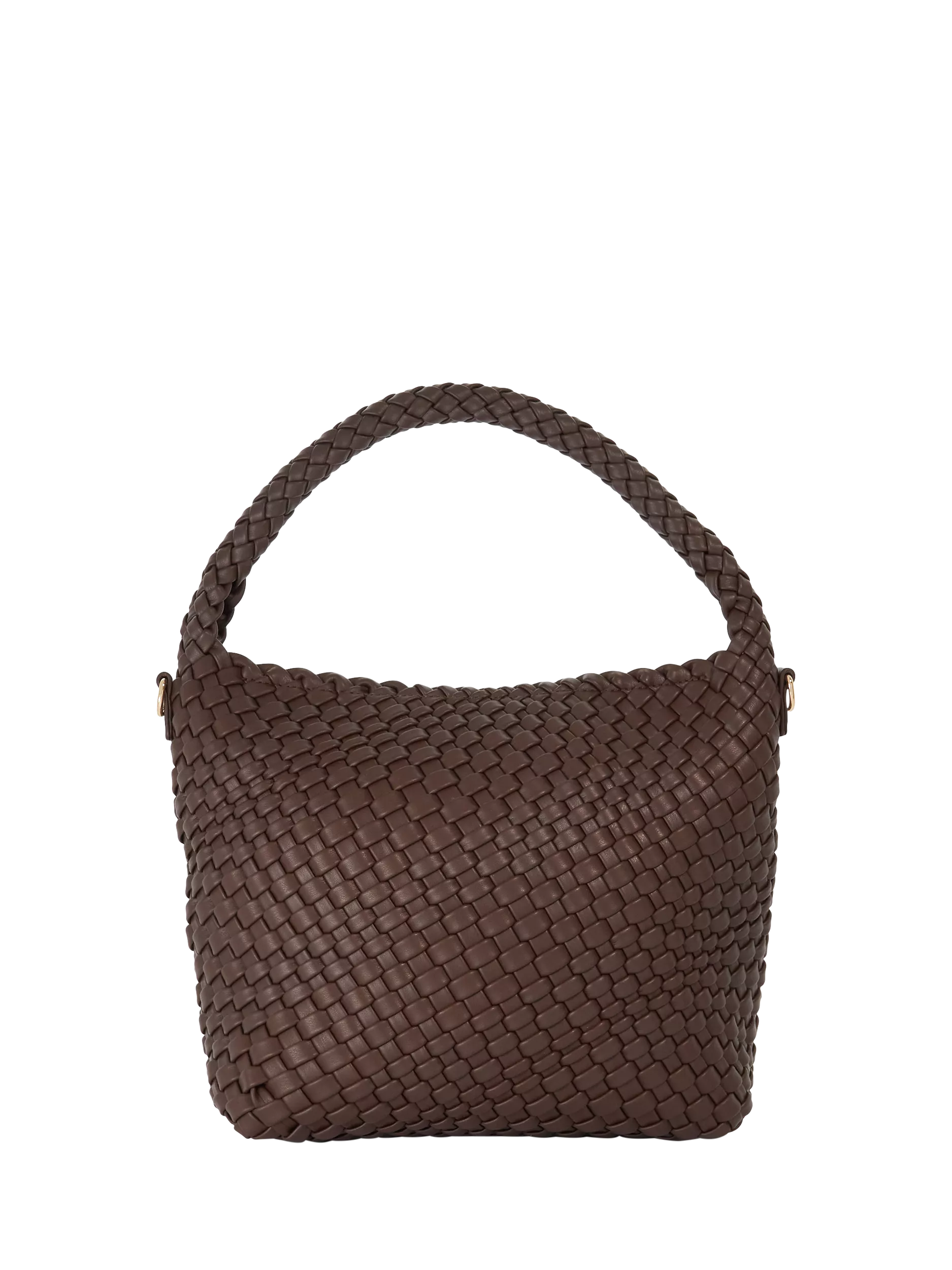Dune London woven slouch bag chocolate, imported from the UK