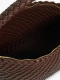 Dune London woven slouch bag chocolate, imported from the UK