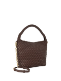 Dune London woven slouch bag chocolate, imported from the UK