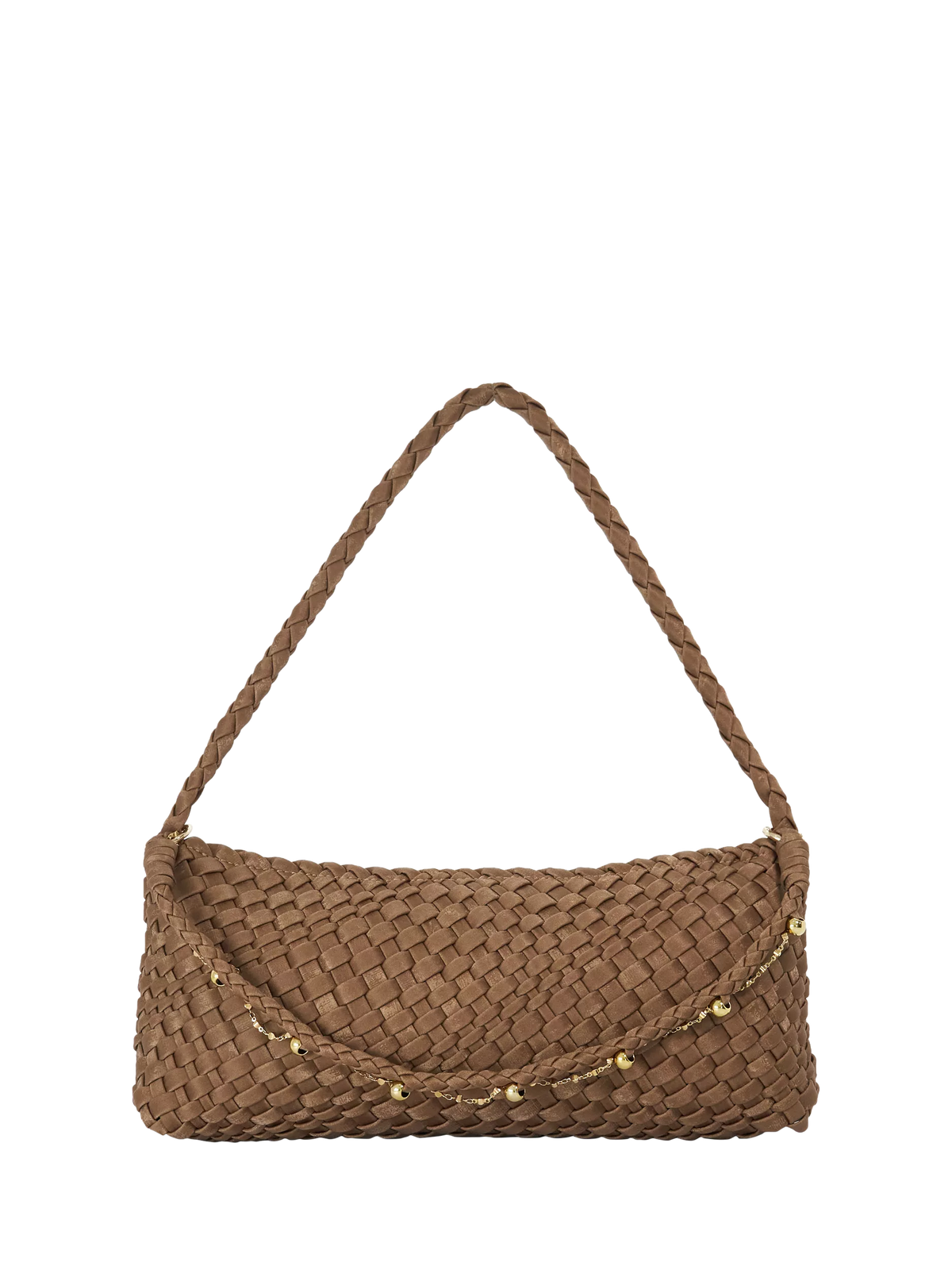 Dune London Woven Shoulder Bag Bronze, UK version