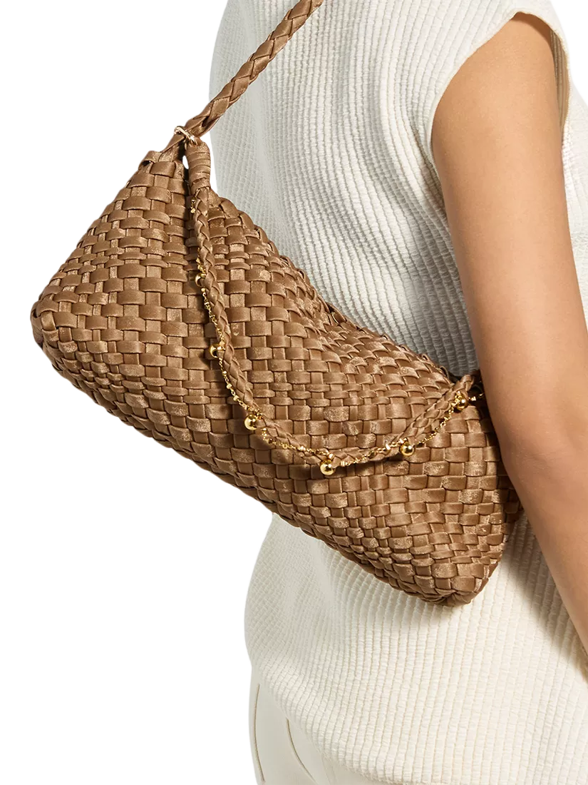 Dune London Woven Shoulder Bag Bronze, UK version