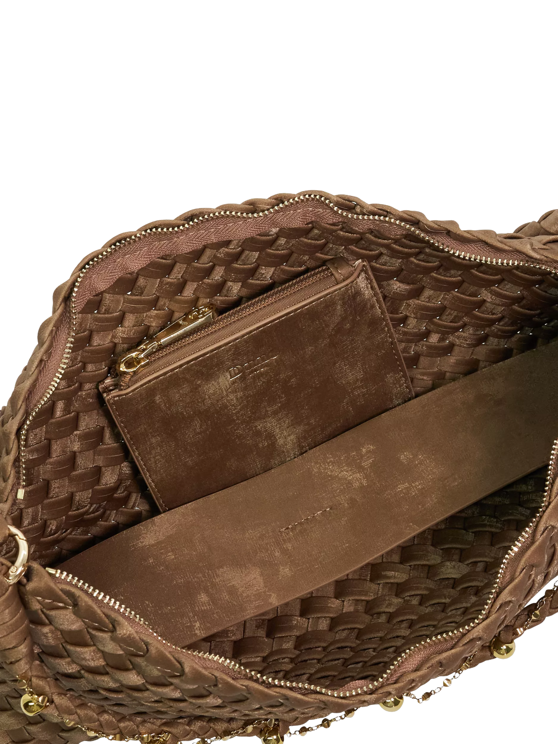 Dune London Woven Shoulder Bag Bronze, UK version