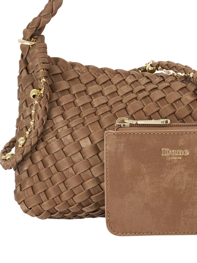Dune London Woven Shoulder Bag Bronze, UK version
