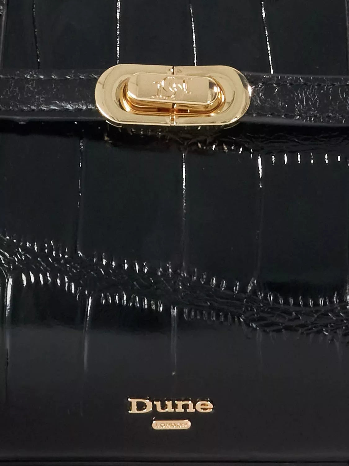 Dune London Depend tote handbag black, UK version